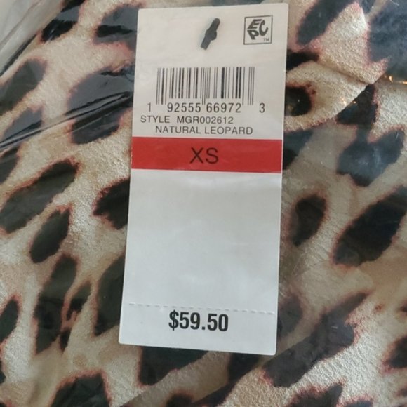 Material Girl Women's Black & Cream Leopard Print Jumpsuit Size Medium - Picture 3 of 3